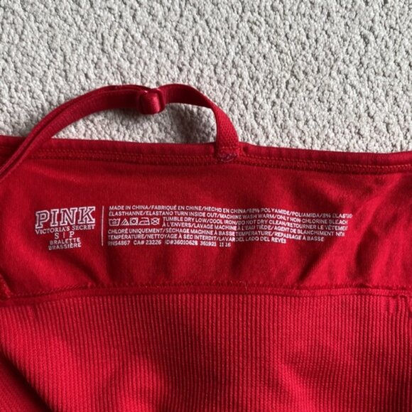 VS PINK Red Seamless Sports Bra - Picture 3 of 3